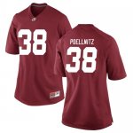 Women's Alabama Crimson Tide #38 Eric Poellnitz Crimson Game NCAA College Football Jersey 2403EHRR6